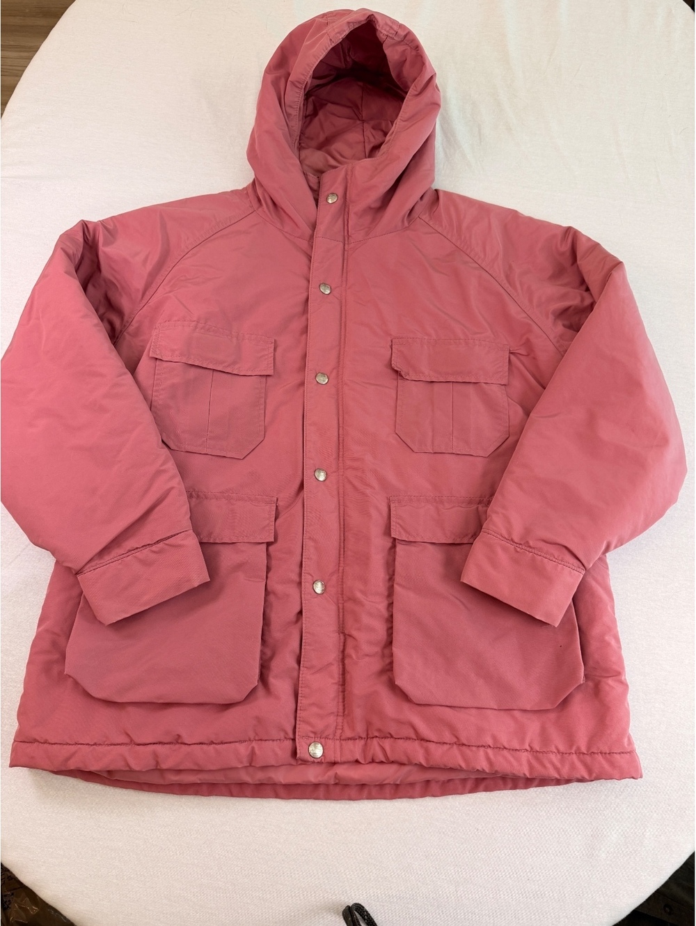 Vtg LL Bean Baxter State Parka Jacket Pink Flawed Medium